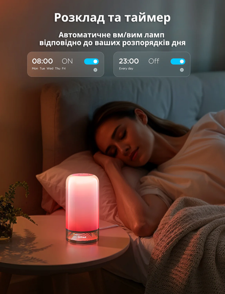 Розумна настільна лампа Govee H6022 Table Lamp 2 Aura RGBICWW, Wi-Fi + Bluetooth, Matter (H6022) H6022 фото