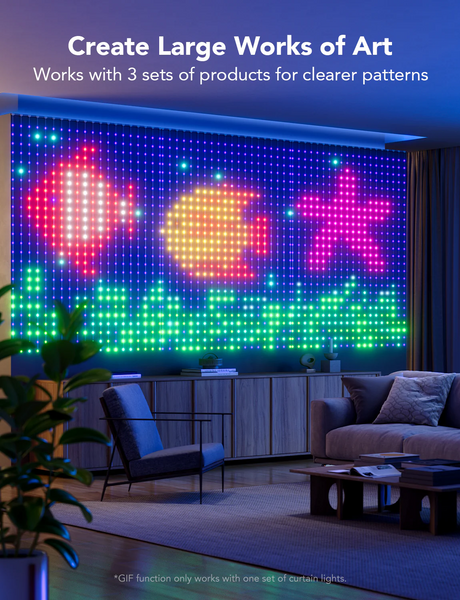 Govee Curtain Lights - розумна світлова штора RGBIC 520 LED H70B1 фото