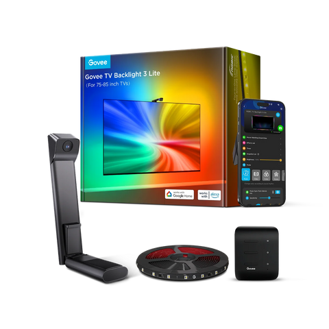 Набор адаптивной Ambilight подсветки для 75-85" диагонали, Govee TV Backlight 3 Lite RGBICW Matter H6099 фото