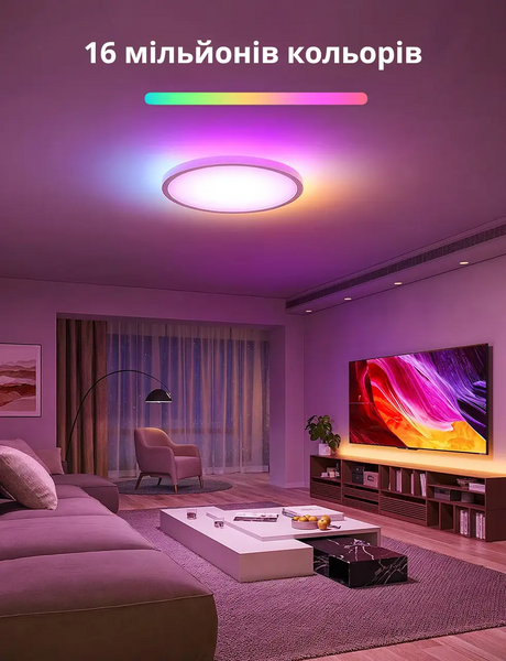 Розумний стельовий світильник Govee 12" Smart Ceiling Light RGBWW+RGBIC Wi-Fi/Bluetooth (H80A1C01) H80A1C01 фото
