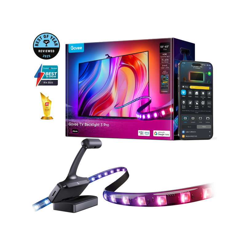 Набор подсветки Govee TV Backlight 3 Pro с тройной HDR-камерой