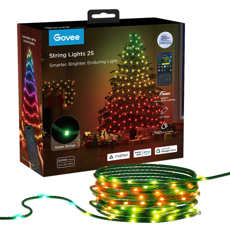 Розумна гірлянда Govee Christmas String Lights 2 на 20 м з підтримкою Matter