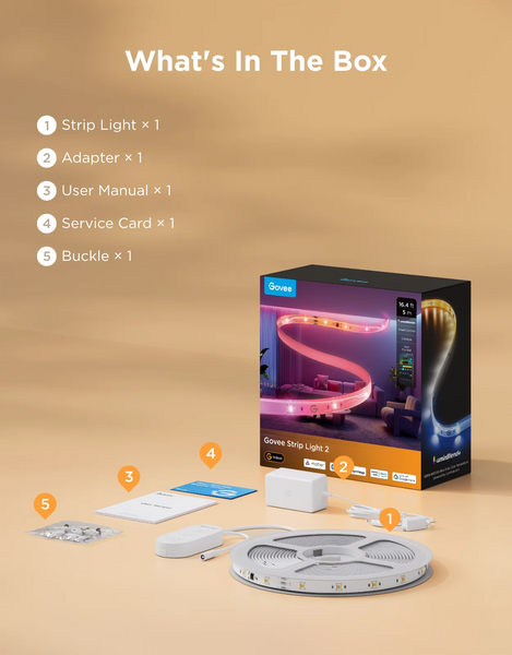 Світлодіодна стрічка Govee Strip Light 2 H1A43 5м H1A43 фото