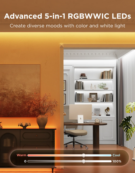 LED-лента Govee H1A44 Strip Light 2, 10 м, RGBWWIC H1A44 фото