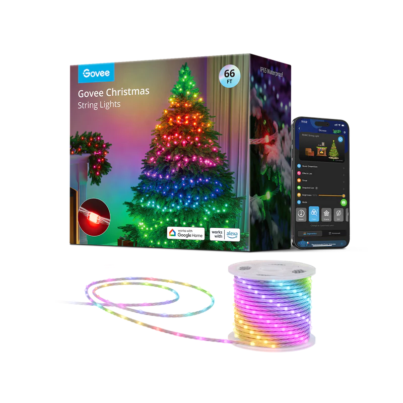 Розумна гірлянда Govee Christmas String Lights 20 м з коробкою і застосунком