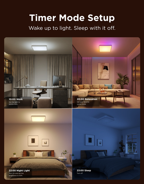 Govee H1232 Smart Ceiling Light Pro - квадратний стельовий світильник RGBICWW 38 см H1232 фото